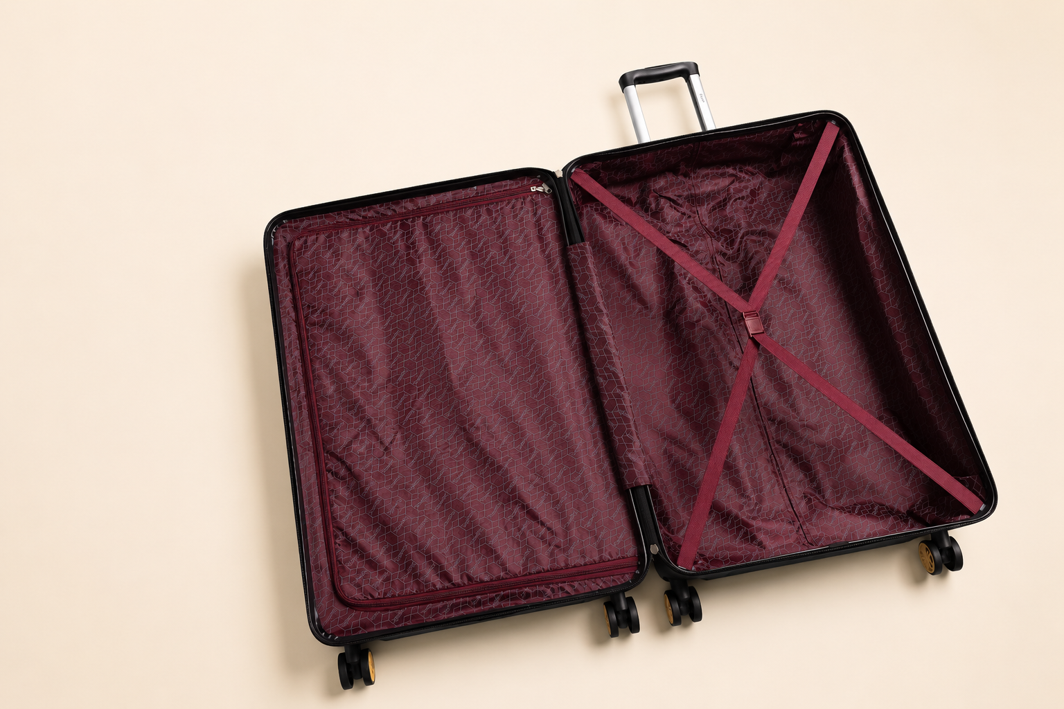 Highbury Navy Hardside 4-Piece Luggage Set – Polypropylene Suitcases with 8 Spinner Wheels (14", 16", 25", 29")