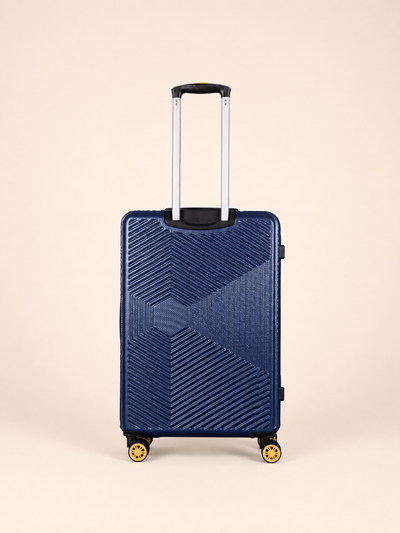 Highbury Navy Hardside 4-Piece Luggage Set – Polypropylene Suitcases with 8 Spinner Wheels (14", 16", 25", 29")