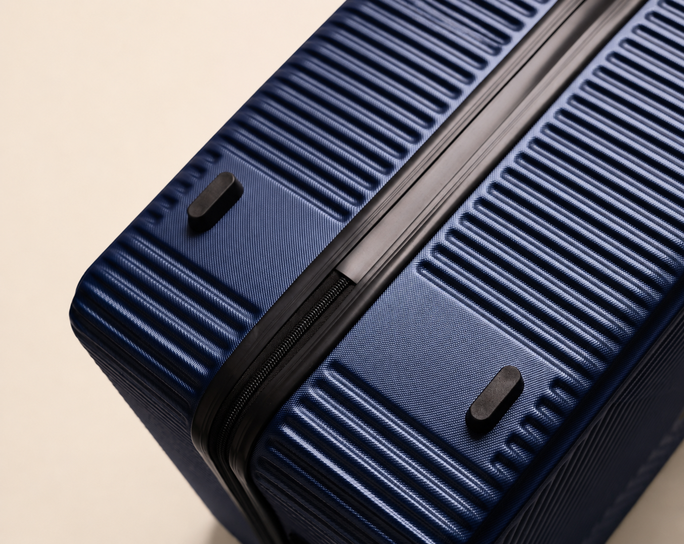 Highbury Navy Hardside 4-Piece Luggage Set – Polypropylene Suitcases with 8 Spinner Wheels (14", 16", 25", 29")