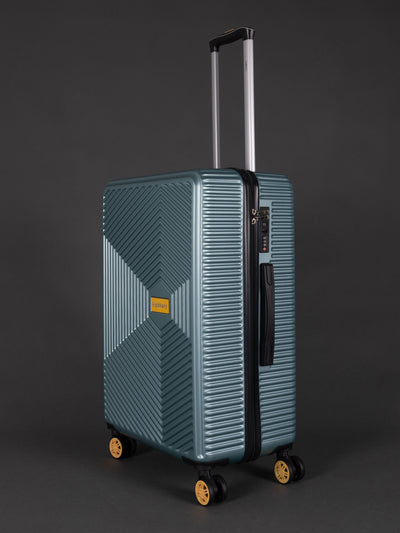 "25 inch medium sage green hardside suitcase"