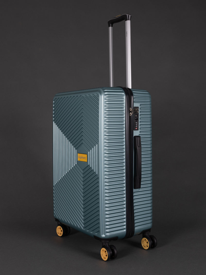 "25 inch medium sage green hardside suitcase"