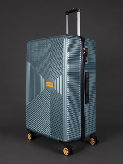 "Highbury sage green hardside polypropylene luggage set – 3 suitcases"