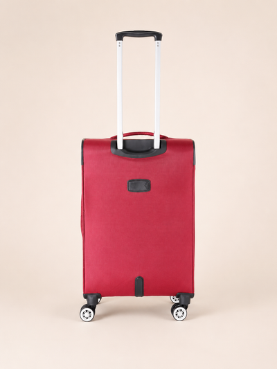 Highbury Burgundy Soft Shell Luggage Set of 3 | TSA Lock | 8 Spinner Wheels