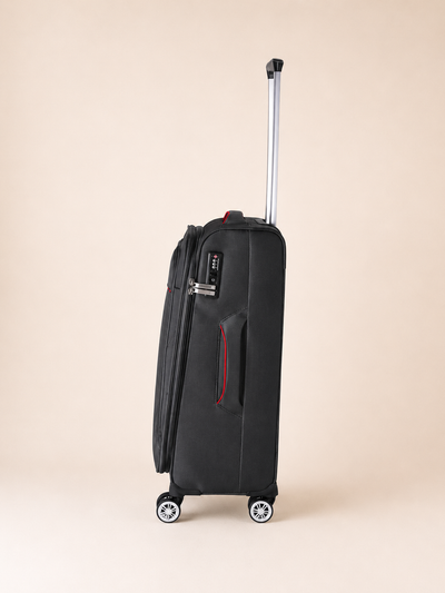 Highbury Grey Soft Shell Luggage Set of 3 | TSA Lock | 8 Spinner Wheels
