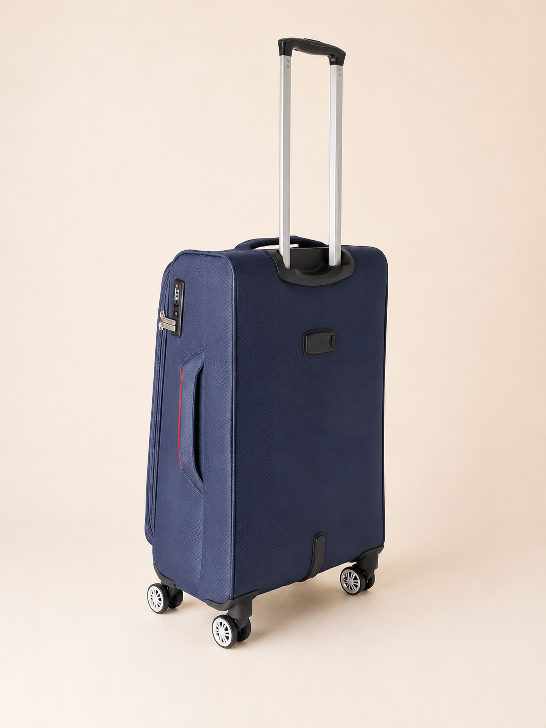 Highbury Navy Soft Shell Luggage Set of 3 | TSA Lock | 8 Spinner Wheels