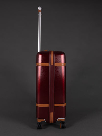Highbury Elegance Burgundy TSA Hard-Shell 4-Wheel Spinner Luggage Set – 10 Year Warranty