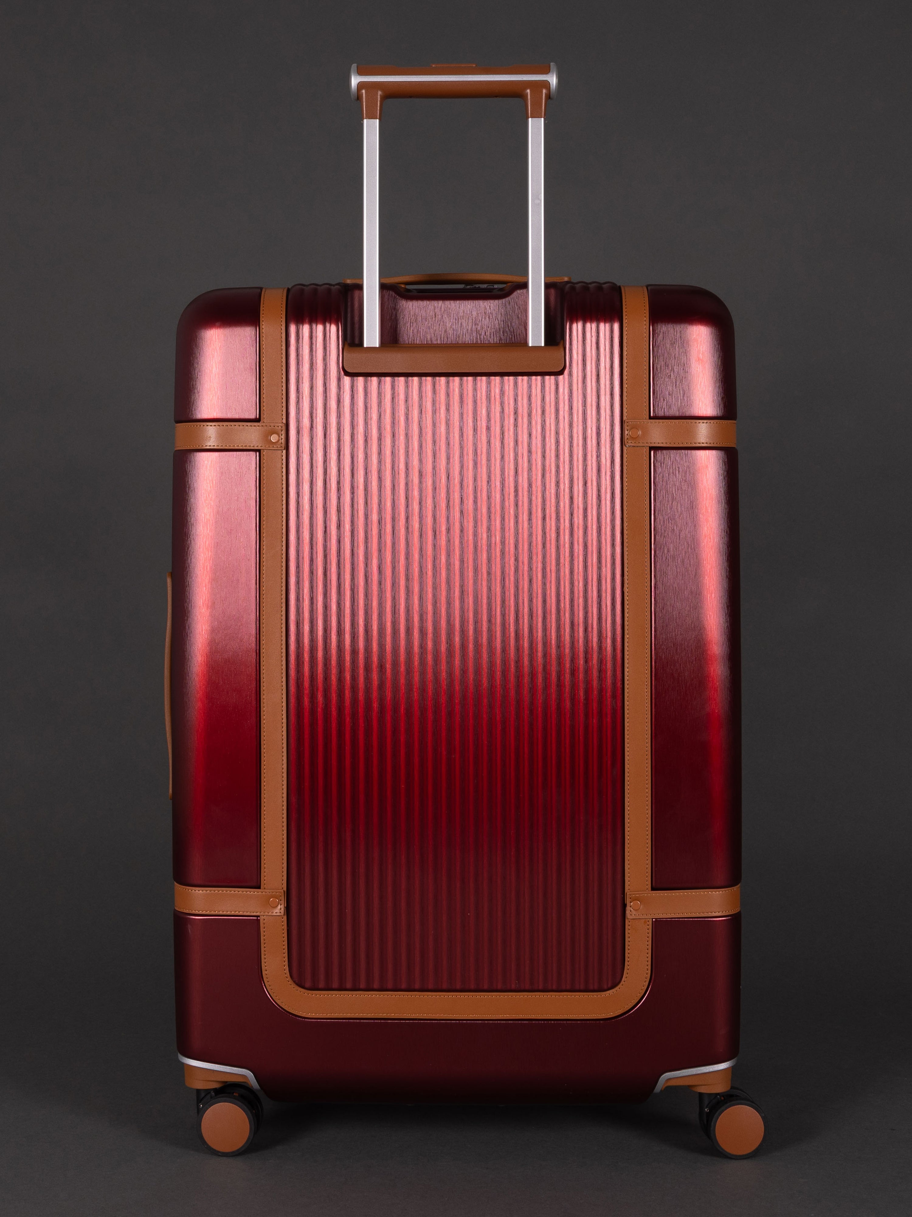 Highbury Elegance Burgundy TSA Hard-Shell 4-Wheel Spinner Luggage Set – 10 Year Warranty