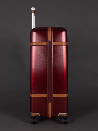 Highbury Elegance Burgundy TSA Hard-Shell 4-Wheel Spinner Luggage Set – 10 Year Warranty