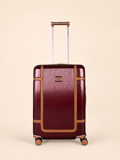 Highbury Elegance Burgundy TSA Hard-Shell 4-Wheel Spinner Luggage Set – 10 Year Warranty