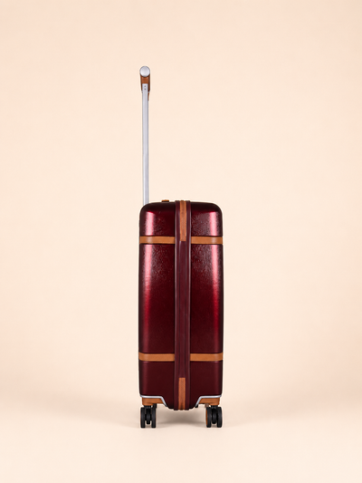 Highbury Elegance Burgundy TSA Hard-Shell 4-Wheel Spinner Luggage Set – 10 Year Warranty