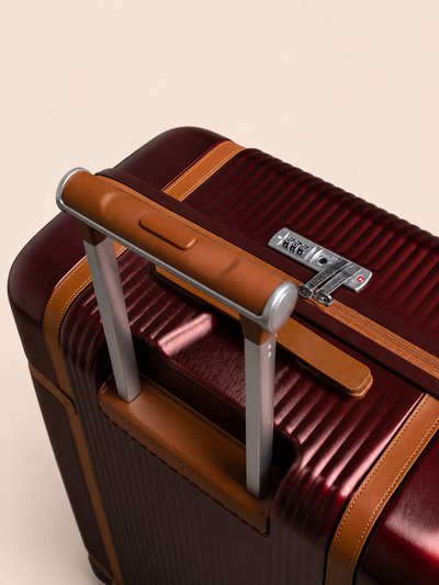 Highbury Elegance Burgundy TSA Hard-Shell 4-Wheel Spinner Luggage Set – 10 Year Warranty