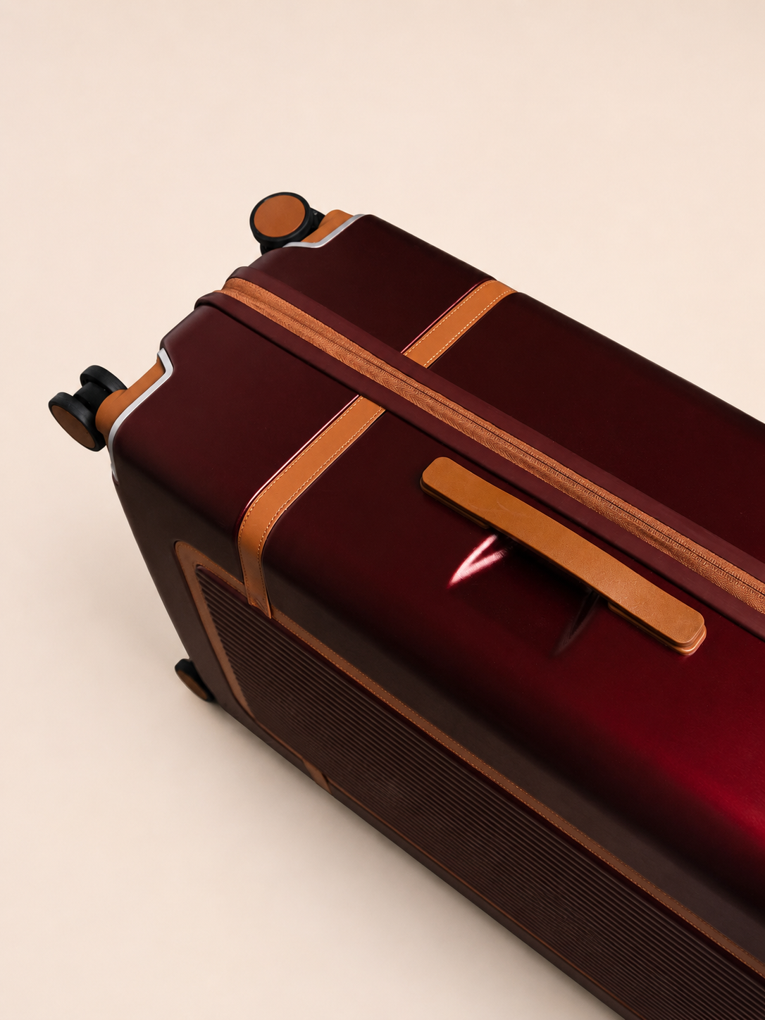 Highbury Elegance Burgundy TSA Hard-Shell 4-Wheel Spinner Luggage Set – 10 Year Warranty