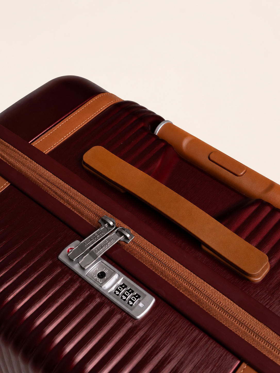 Highbury Elegance Burgundy TSA Hard-Shell 4-Wheel Spinner Luggage Set – 10 Year Warranty