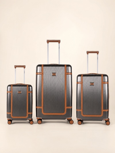 Highbury Elegance Dark Grey TSA Hard-Shell 4-Wheel Spinner Luggage – 10 Year Warranty
