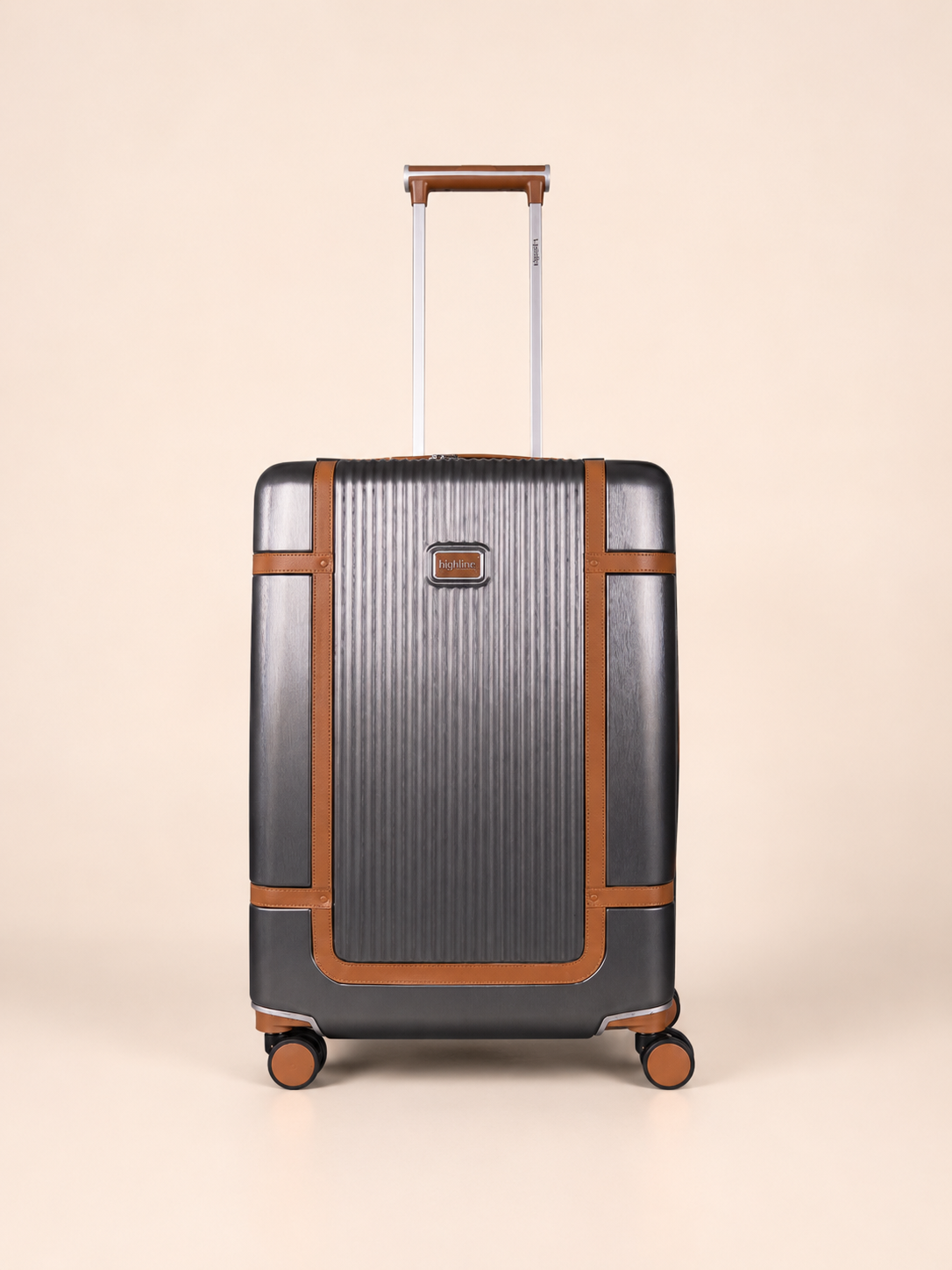 Highbury Elegance Dark Grey TSA Hard-Shell 4-Wheel Spinner Luggage – 10 Year Warranty
