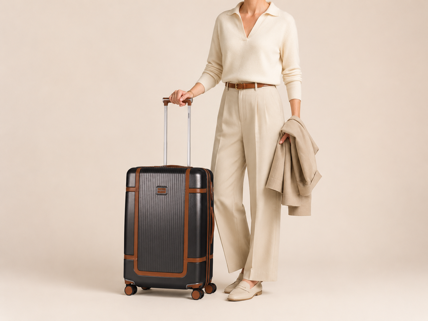 Highbury Elegance Dark Grey TSA Hard-Shell 4-Wheel Spinner Luggage – 10 Year Warranty