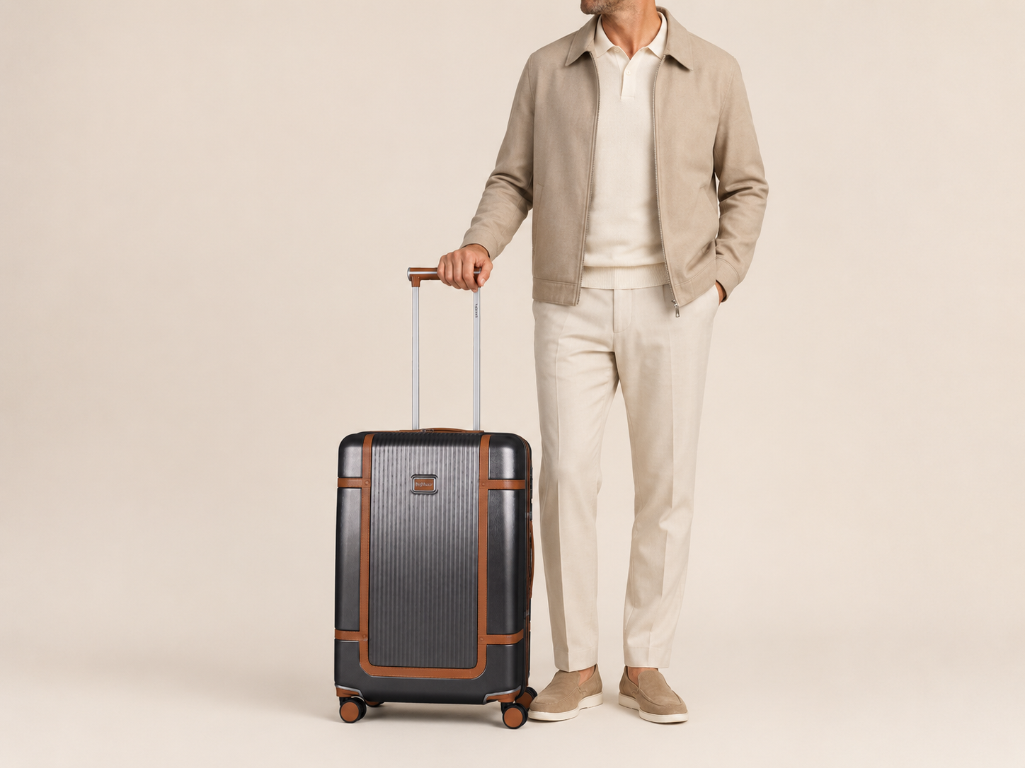 Highbury Elegance Dark Grey TSA Hard-Shell 4-Wheel Spinner Luggage – 10 Year Warranty