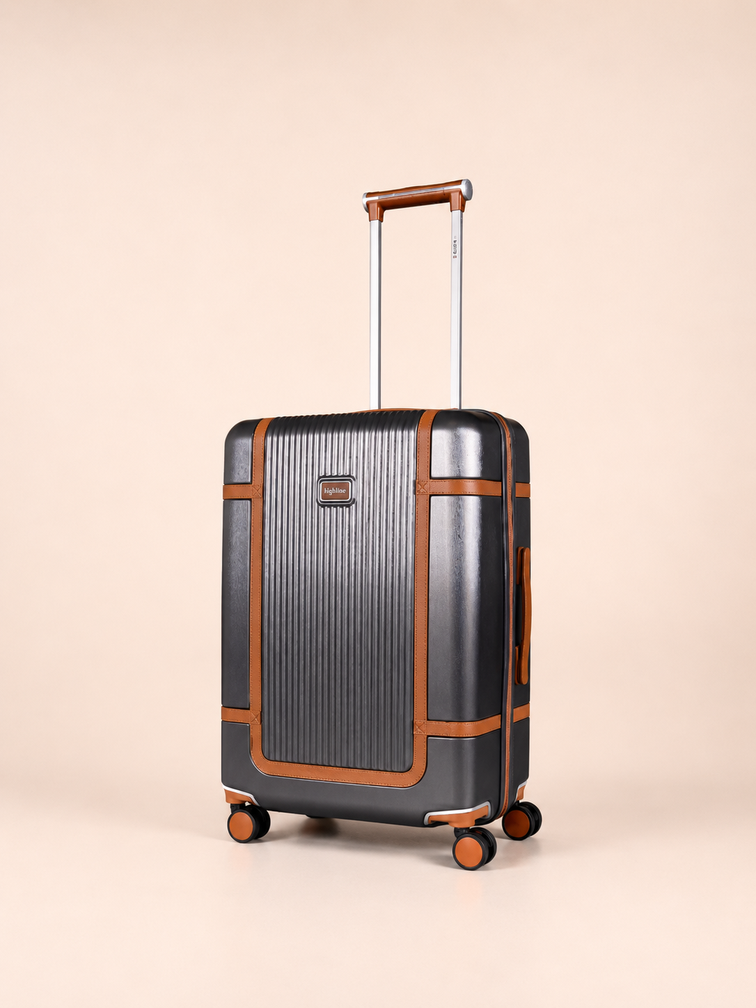 Highbury Elegance Dark Grey TSA Hard-Shell 4-Wheel Spinner Luggage – 10 Year Warranty