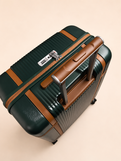 Highbury Elegance Forest Green TSA Hard-Shell 4-Wheel Spinner Luggage – 10 Year Warranty