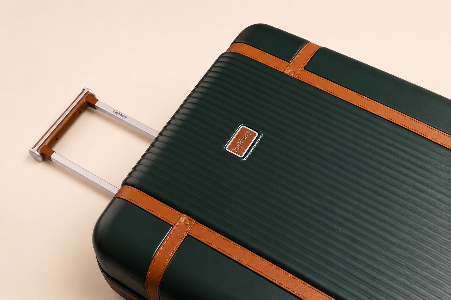 Highbury Elegance Forest Green TSA Hard-Shell 4-Wheel Spinner Luggage – 10 Year Warranty