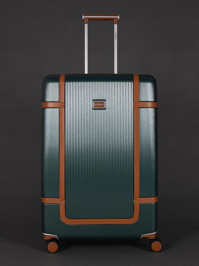 "Highbury Elegance Green hard shell luggage set – 3 suitcases"