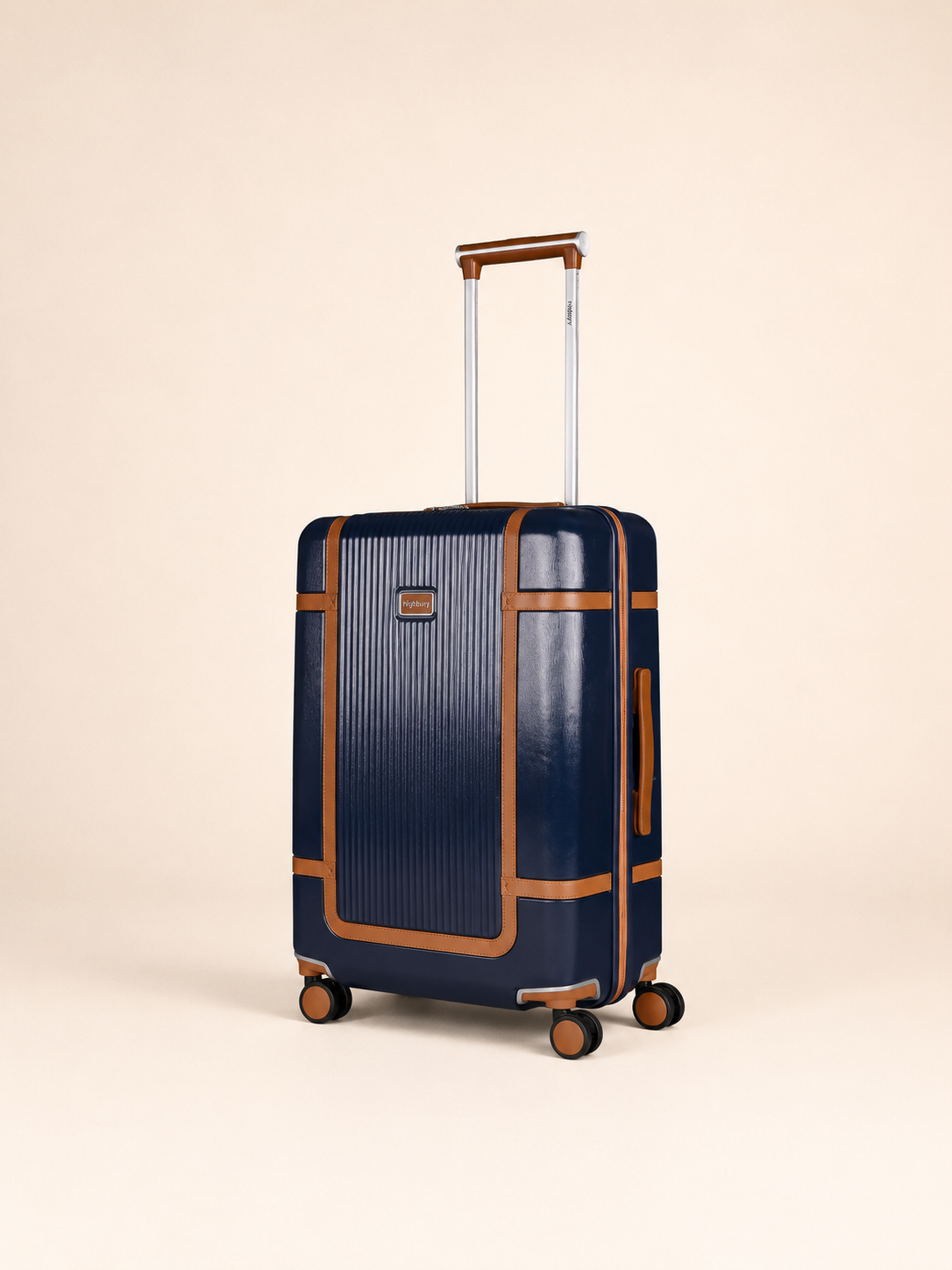 Highbury Elegance Navy TSA Hard-Shell 4-Wheel Spinner Luggage – 10 Year Warranty