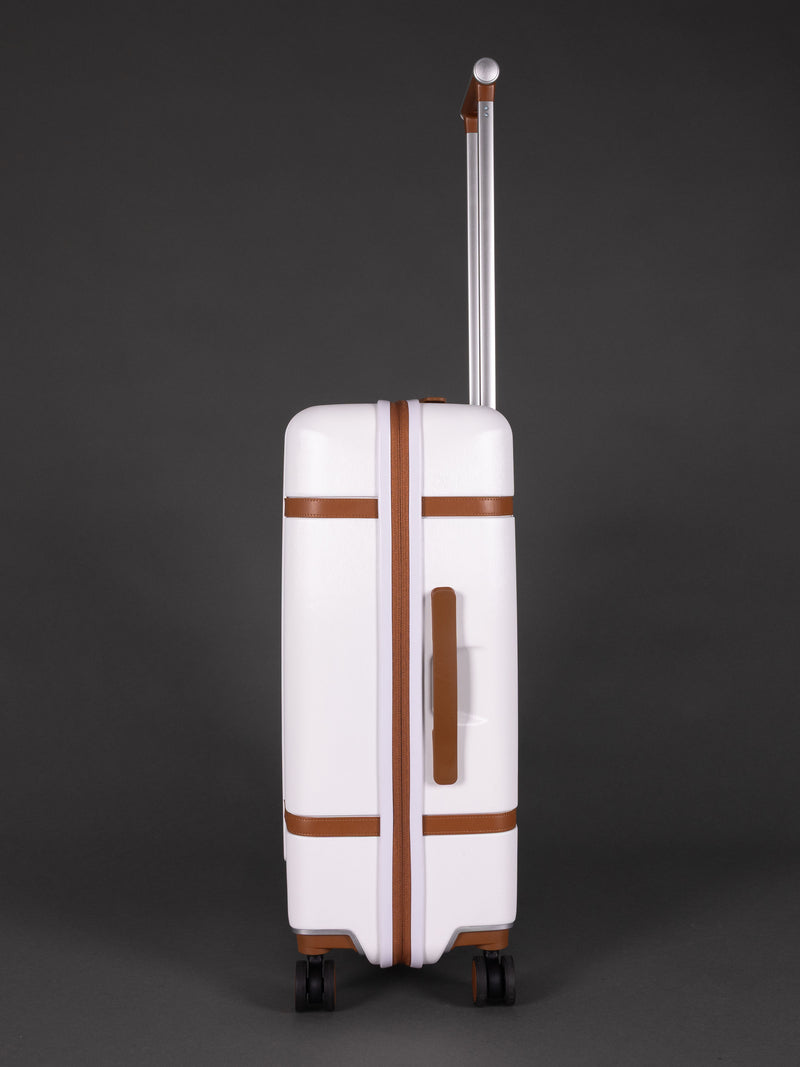 Highbury Elegance White TSA Hard-Shell 4-Wheel Spinner Luggage – 10 Year Warranty