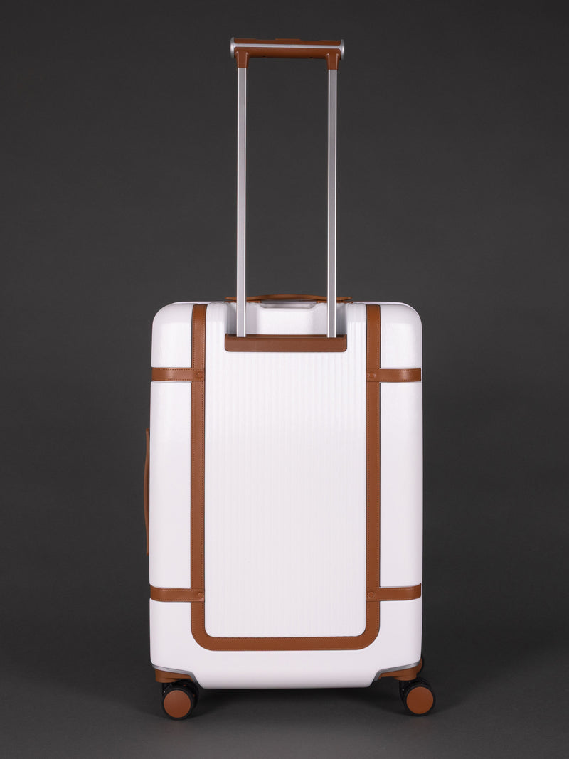 Highbury Elegance White TSA Hard-Shell 4-Wheel Spinner Luggage – 10 Year Warranty