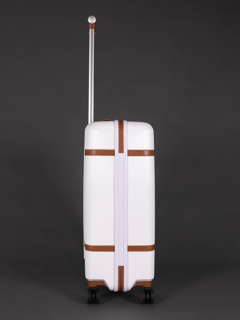 Highbury Elegance White TSA Hard-Shell 4-Wheel Spinner Luggage – 10 Year Warranty