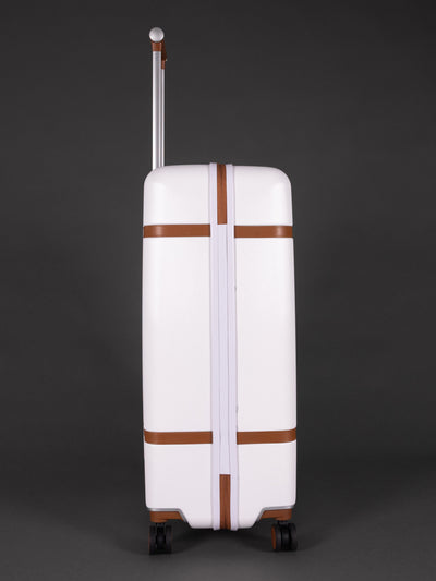 Highbury Elegance White TSA Hard-Shell 4-Wheel Spinner Luggage – 10 Year Warranty