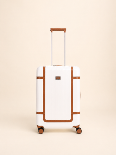 Highbury Elegance White TSA Hard-Shell 4-Wheel Spinner Luggage – 10 Year Warranty