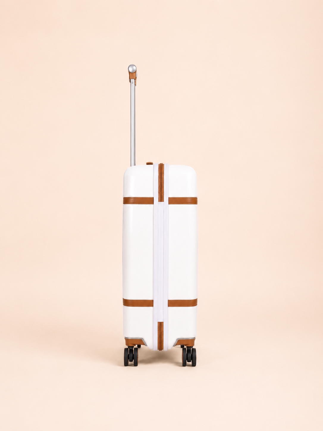 Highbury Elegance White TSA Hard-Shell 4-Wheel Spinner Luggage – 10 Year Warranty