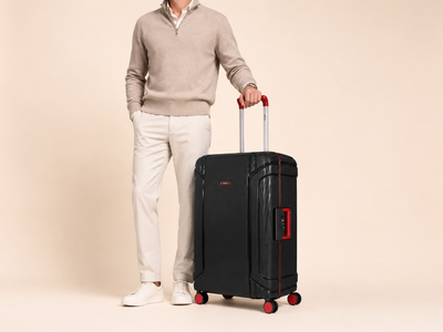 Highbury Guard Dark Grey Hard Shell Luggage – TSA Lock Suitcase with 8 Spinner Wheels (3 Piece Set or Individual Sizes, 10-Year Warranty)