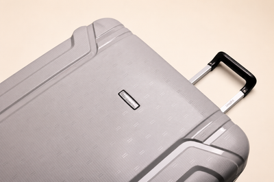 Highbury Guard Silver Hard Shell Luggage – TSA Lock Suitcase with 8 Spinner Wheels (3 Piece Set or Individual Sizes, 10-Year Warranty)