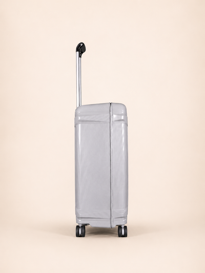 Highbury Guard Silver Hard Shell Luggage – TSA Lock Suitcase with 8 Spinner Wheels (3 Piece Set or Individual Sizes, 10-Year Warranty)
