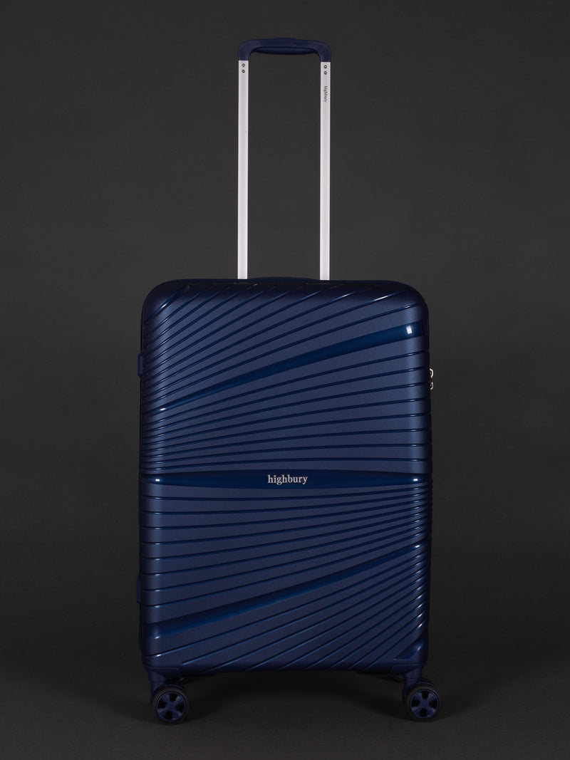 "24 inch medium PP suitcase with hard shell design"