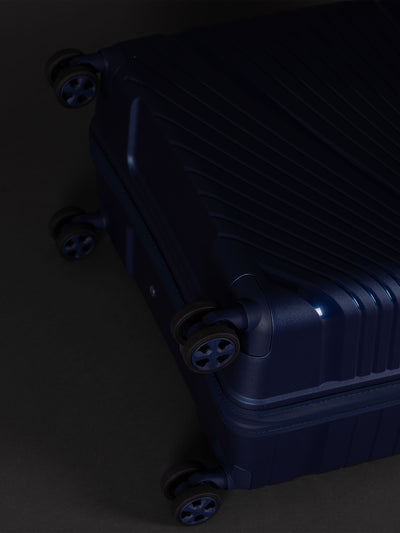 Highbury Helios Ultra-Light Blue Polypropylene Luggage Set – Hard Shell Spinner Suitcases with TSA Lock (20", 24", 28", 10-Year Warranty)