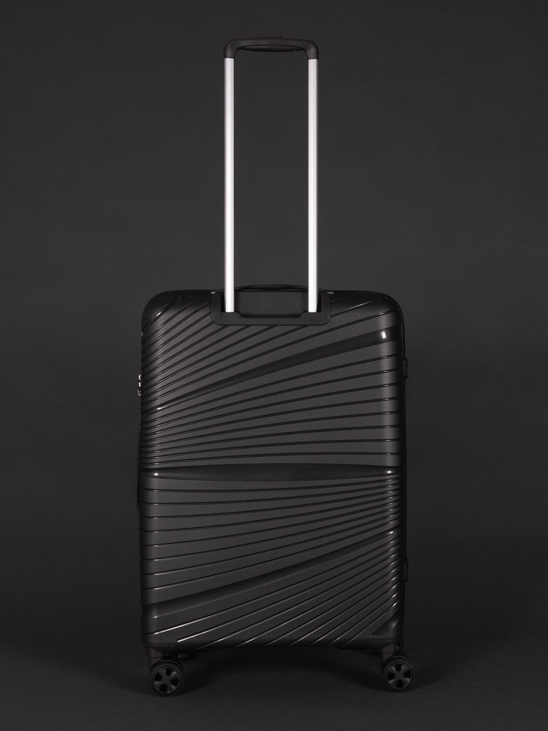 Highbury Helios Ultra-Light Dark Grey Polypropylene Luggage Set – Hard Shell Spinner Suitcases with TSA Lock (20", 24", 28", 10-Year Warranty)