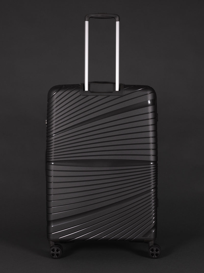 Highbury Helios Ultra-Light Dark Grey Polypropylene Luggage Set – Hard Shell Spinner Suitcases with TSA Lock (20", 24", 28", 10-Year Warranty)