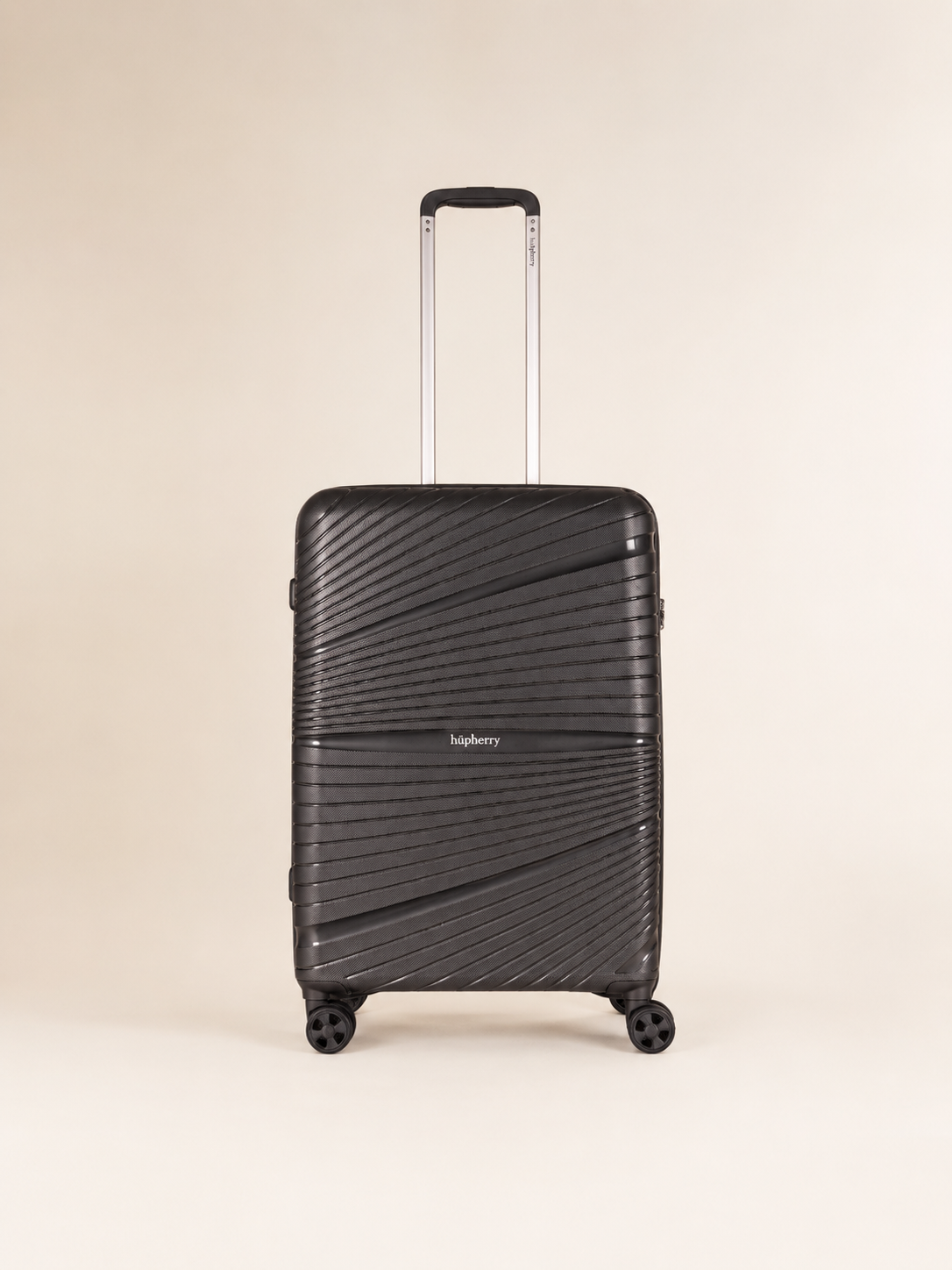 Highbury Helios Ultra-Light Dark Grey Polypropylene Luggage Set – Hard Shell Spinner Suitcases with TSA Lock (20", 24", 28", 10-Year Warranty)