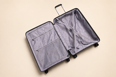 Highbury Helios Ultra-Light Dark Grey Polypropylene Luggage Set – Hard Shell Spinner Suitcases with TSA Lock (20", 24", 28", 10-Year Warranty)