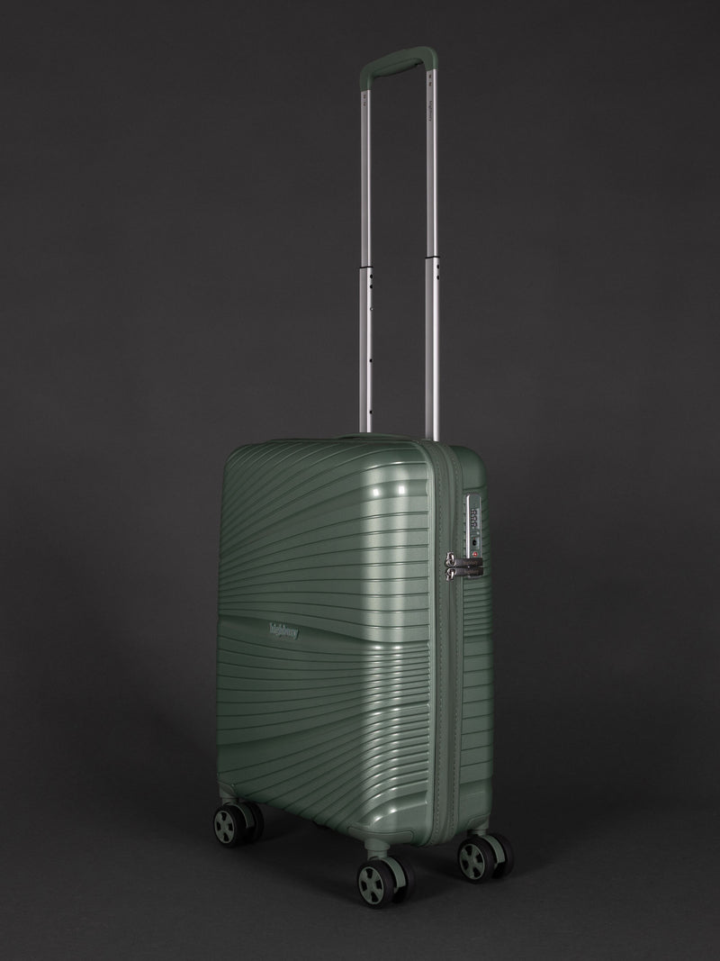 Highbury Helios Ultra-Light Green Polypropylene Luggage Set – Hard Shell Spinner Suitcases with TSA Lock (20", 24", 28", 10-Year Warranty)