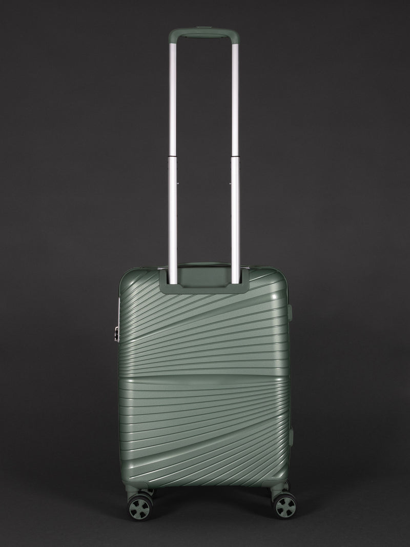 Highbury Helios Ultra-Light Green Polypropylene Luggage Set – Hard Shell Spinner Suitcases with TSA Lock (20", 24", 28", 10-Year Warranty)