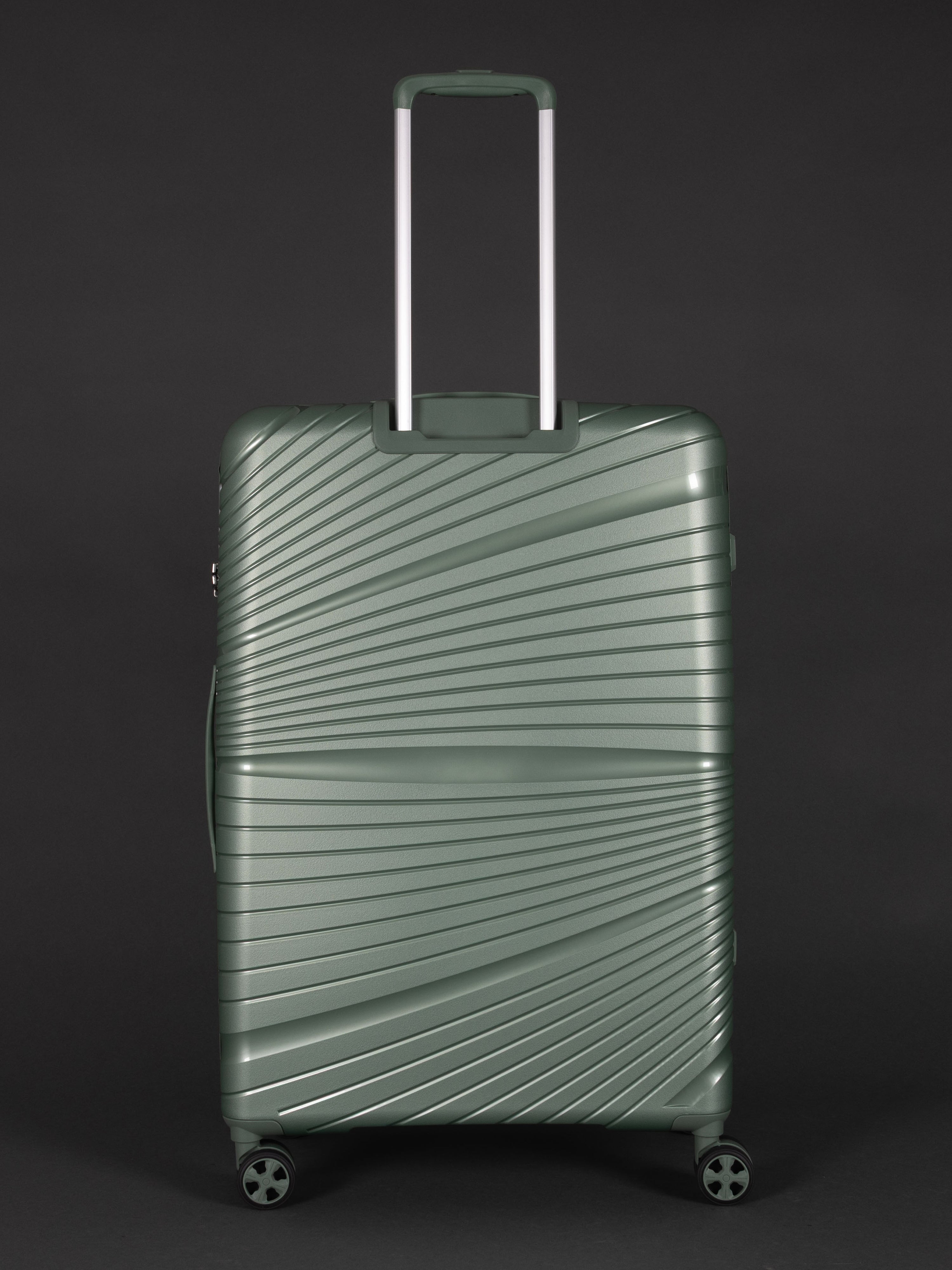 Highbury Helios Ultra-Light Green Polypropylene Luggage Set – Hard Shell Spinner Suitcases with TSA Lock (20", 24", 28", 10-Year Warranty)