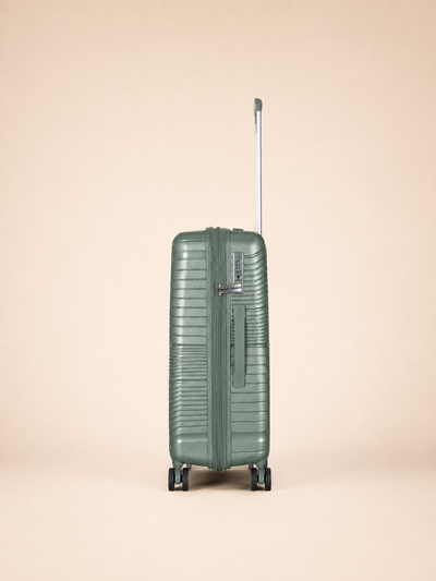 Highbury Helios Ultra-Light Green Polypropylene Luggage Set – Hard Shell Spinner Suitcases with TSA Lock (20", 24", 28", 10-Year Warranty)