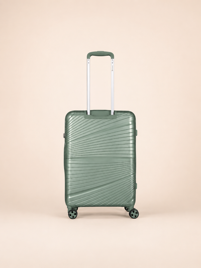 Highbury Helios Ultra-Light Green Polypropylene Luggage Set – Hard Shell Spinner Suitcases with TSA Lock (20", 24", 28", 10-Year Warranty)