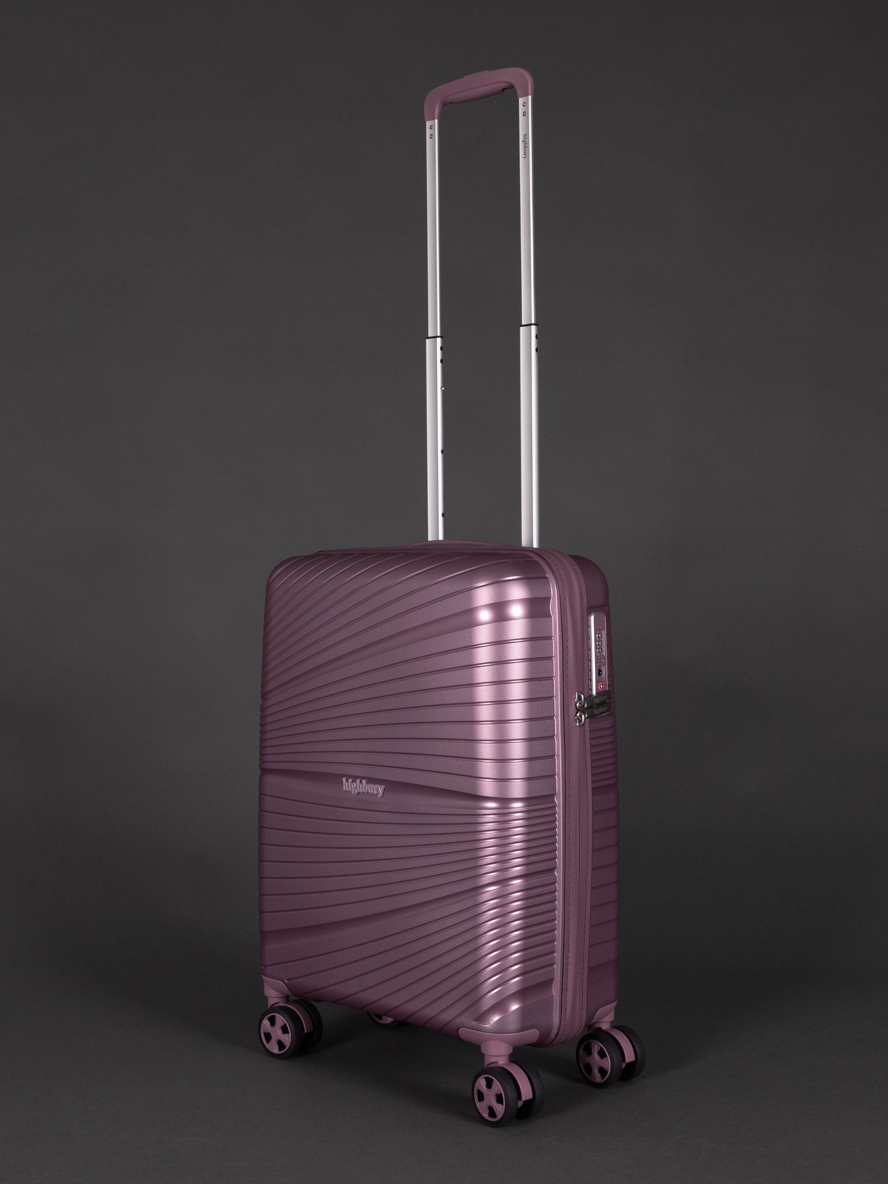 Highbury Helios Ultra-Light Orchard Purple Polypropylene Luggage Set – Hard Shell Spinner Suitcases with TSA Lock (20", 24", 28", 10-Year Warranty)