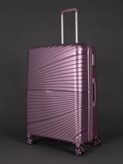 "Highbury Helios ultra-light orchard purple polypropylene luggage set with TSA lock – 3 suitcases"
