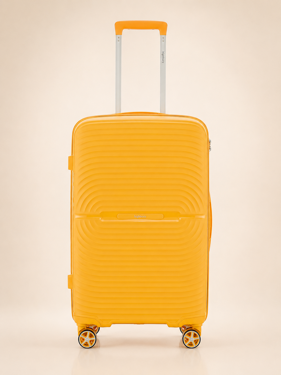 Highbury Venice Yellow Hard Shell Luggage Set of 3 | Polypropylene TSA Lock Suitcases