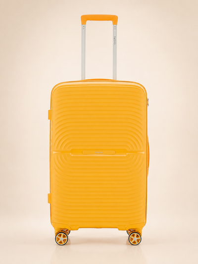 Highbury Venice Yellow Hard Shell Luggage Set of 3 | Polypropylene TSA Lock Suitcases